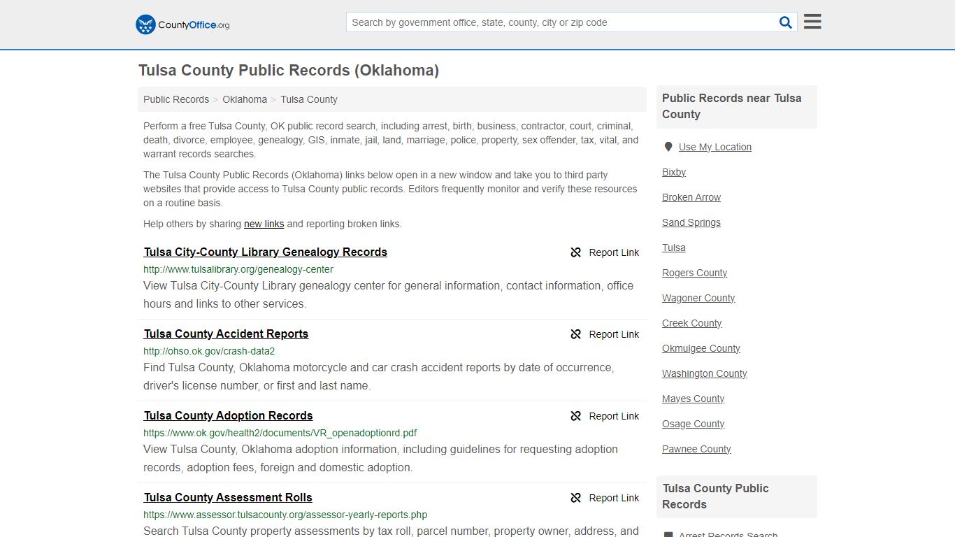 Tulsa County Public Records (Oklahoma) - County Office